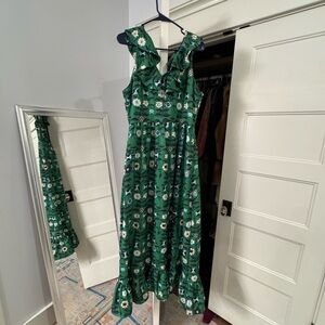 CK Bradley Kelly Green Floral Maxi Dress